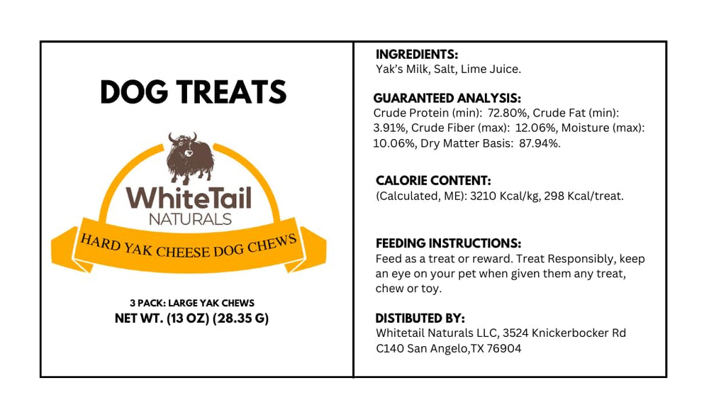 WhiteTail Naturals Yak Cheese Dog Chews low-odor indoor-friendly image