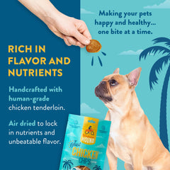 Wholesome Hound Chicken Chips training-use demonstrates easy-to-break rewards.
