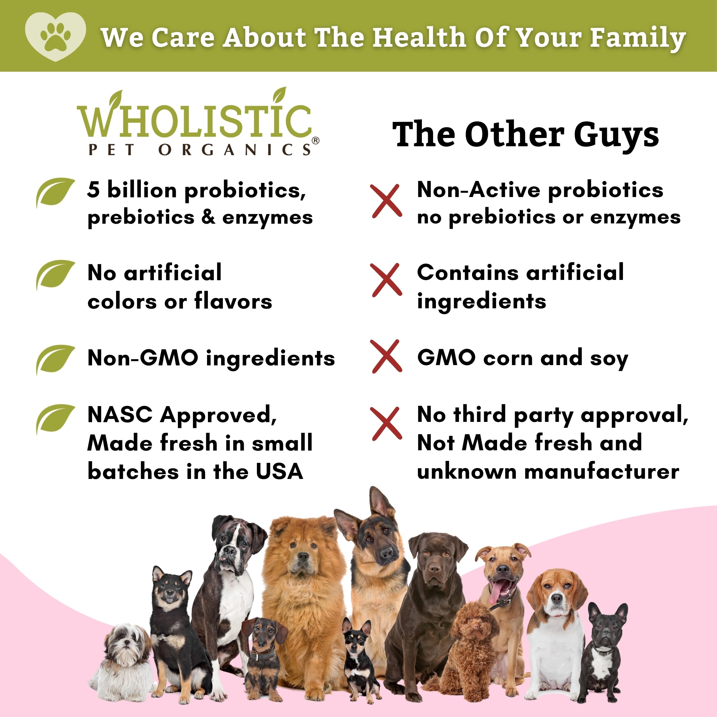 Wholistic Digest-All Plus no-fillers packaging highlights safe ingredients