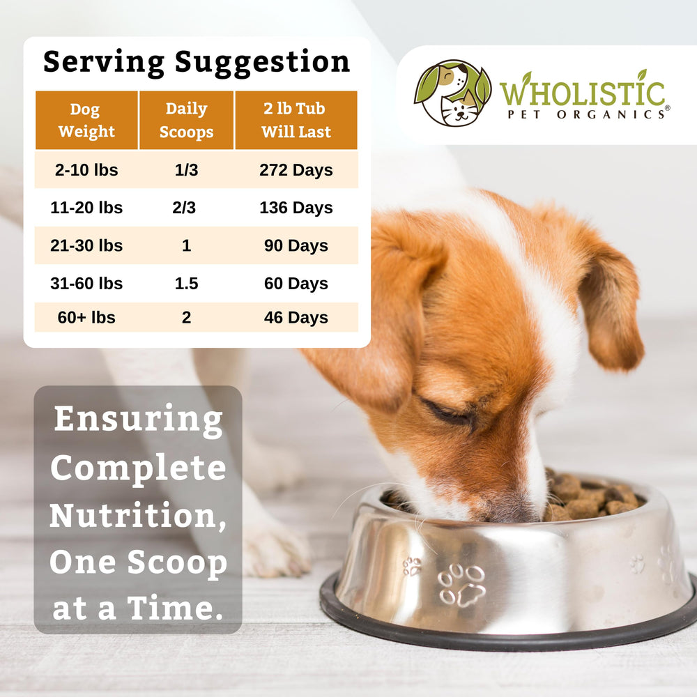 Wholistic Pet Organics Canine Complete open-pack — convenient packaging.