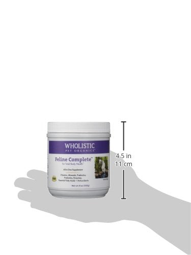 Wholistic Pet Organics Feline Complete daily dosing illustration for cats.