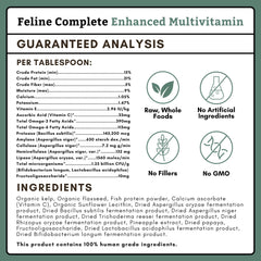 Wholistic Pet Organics Feline Complete powder closeup showing texture.