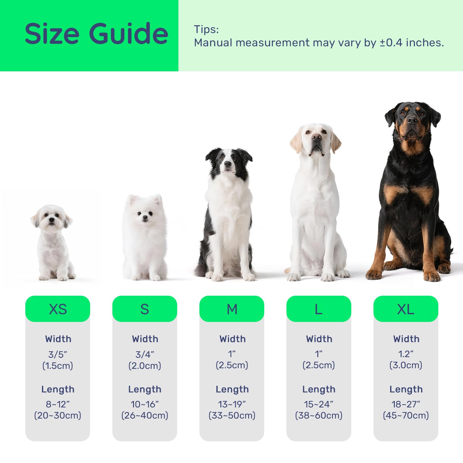 WhoseID Airtag Collar large size for bigger breeds comfort