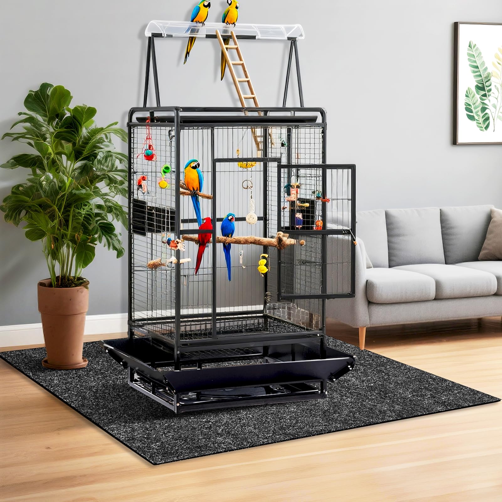 Wibeelee non-slip backing prevents mat shift during feeding or play.