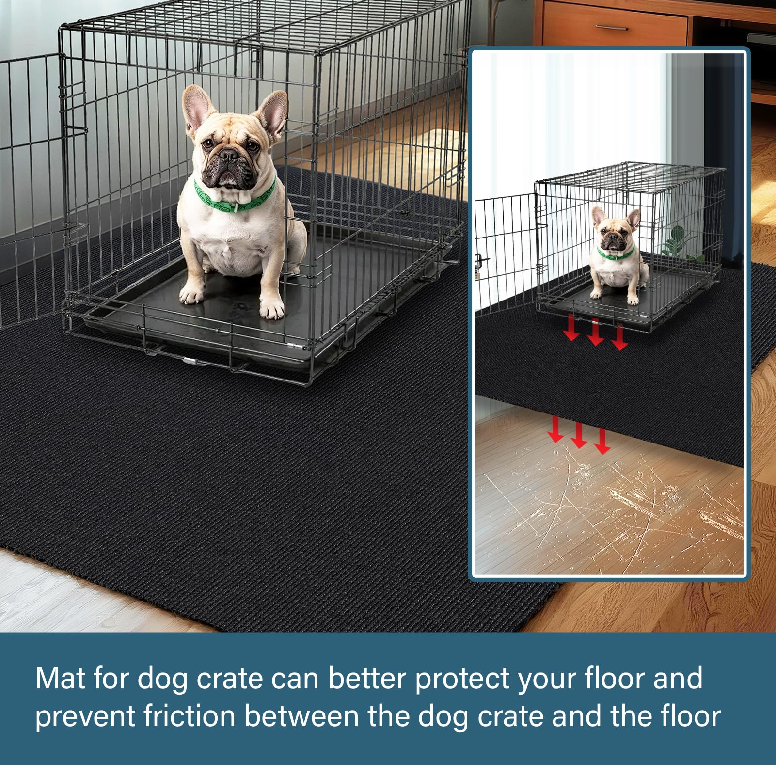 Wibeelee dog playpen mat suitable for crates, beds, and training areas.