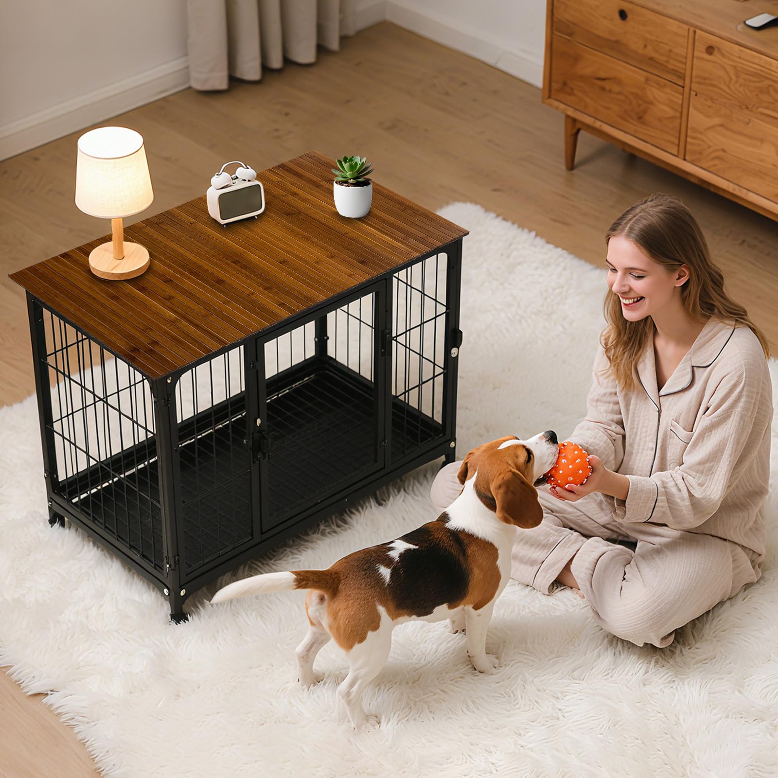 Wibeelee multi-functional crate topper demonstrates extra space for toys and small accents