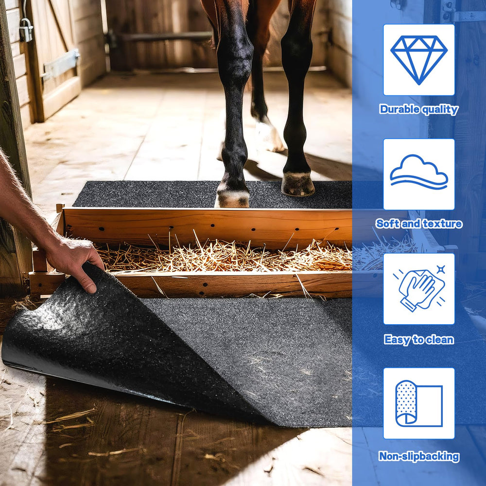 Wibeelee stable mat lightweight and foldable for simple transport.