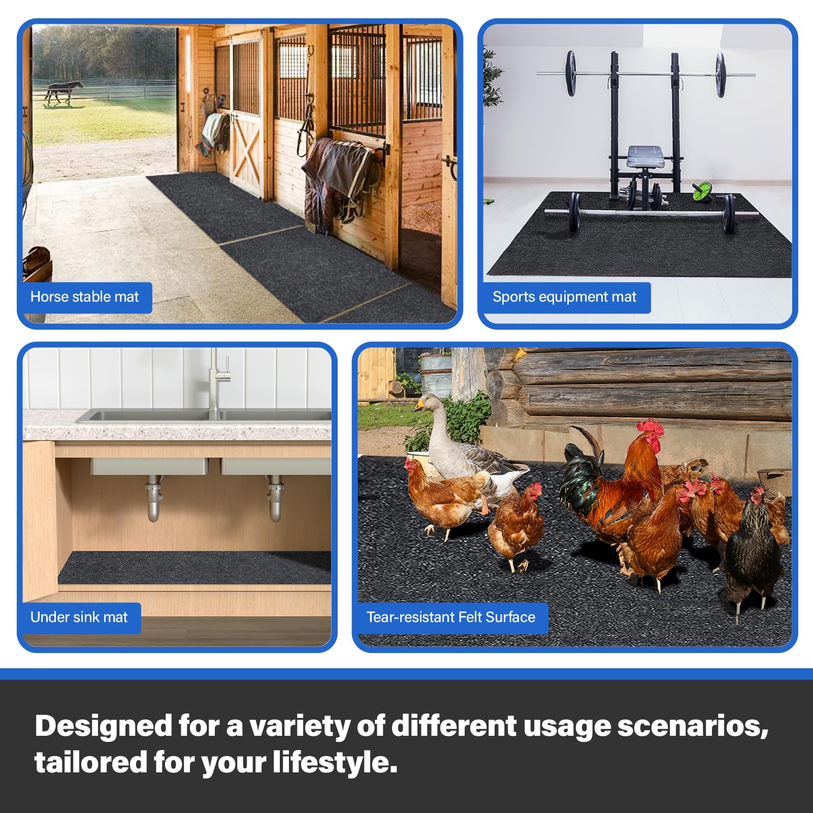 Wibeelee stable mat suitable for livestock like cows and sheep.