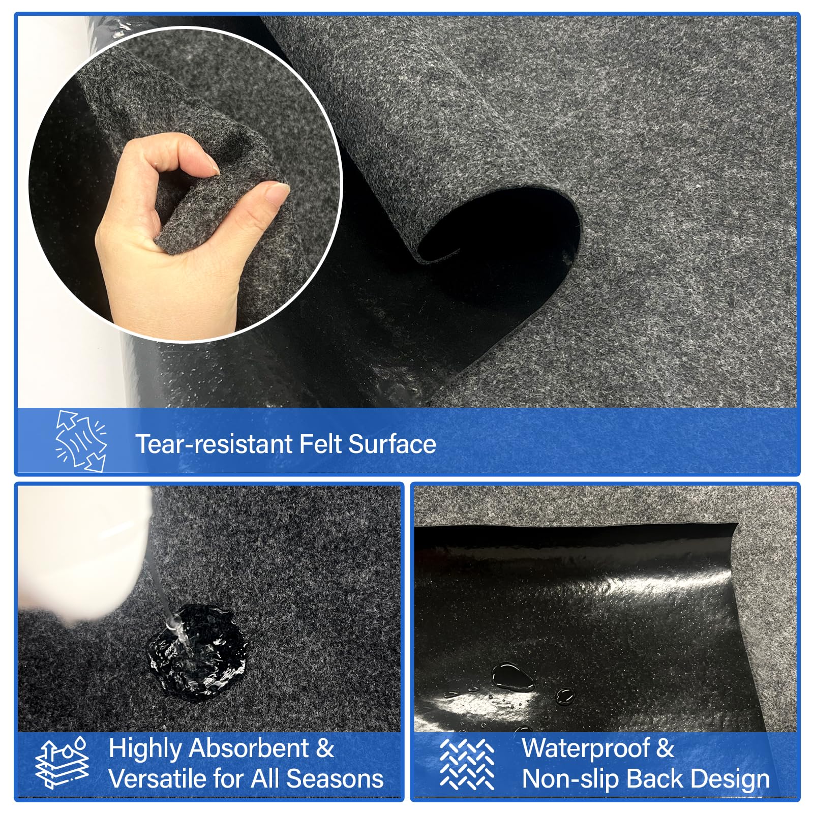 Wibeelee stable mat with anti-slip back ensures secure placement.