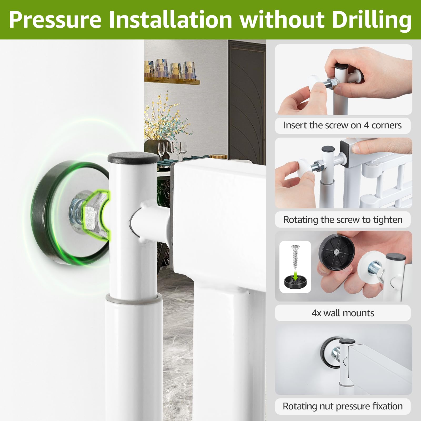 WIDERSAFER multi-functional use in stairs and kitchens with clear visibility.