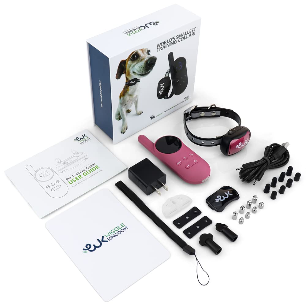 Wiggle Kingdom sleek chic purple dog collar designed for fashion-friendly training.