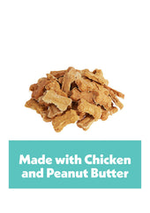 Wiggles & Wags Chewy Bones peanut butter aroma motivates during training.