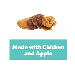 Wiggles Wags Chicken Apple Twists puppy reward during training sessions