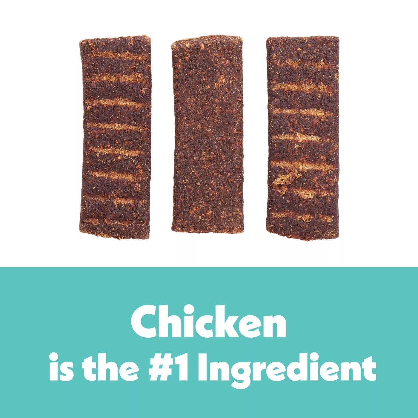 Wiggles & Wags Meaty Bars ingredients show chicken and pumpkin for natural flavor.