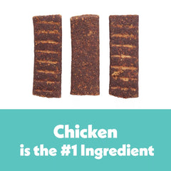Wiggles & Wags Meaty Bars ingredients show chicken and pumpkin for natural flavor.