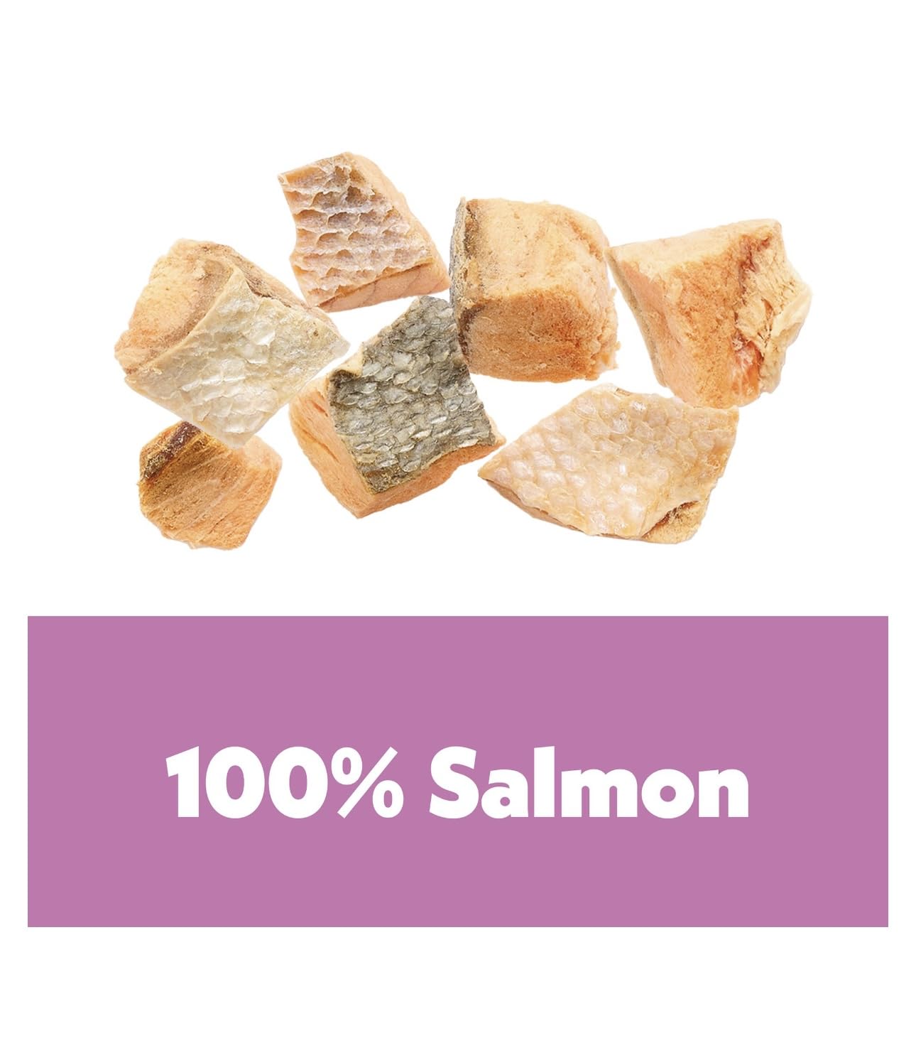 Single-ingredient salmon snack from Wiggles and Wags for dogs