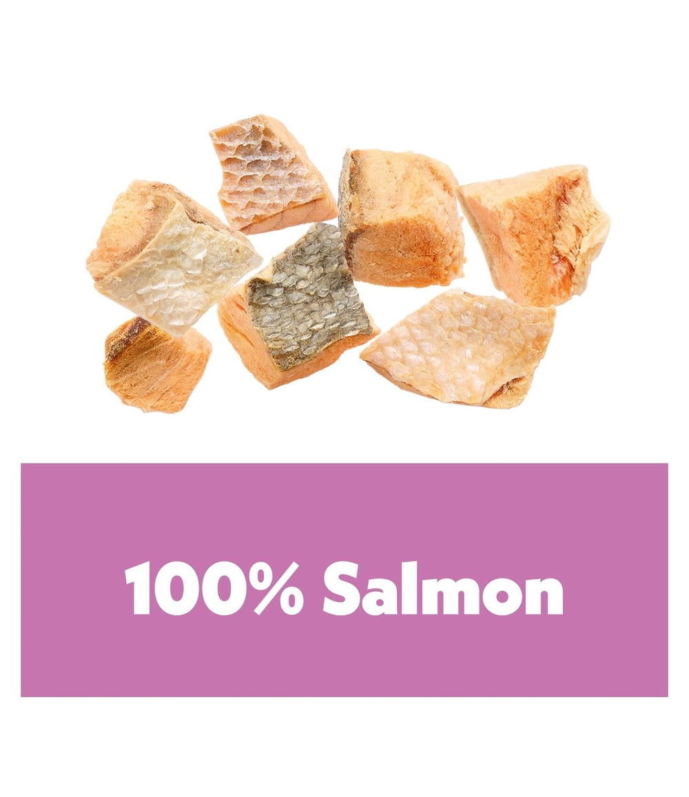 Single-ingredient salmon snack from Wiggles and Wags for dogs