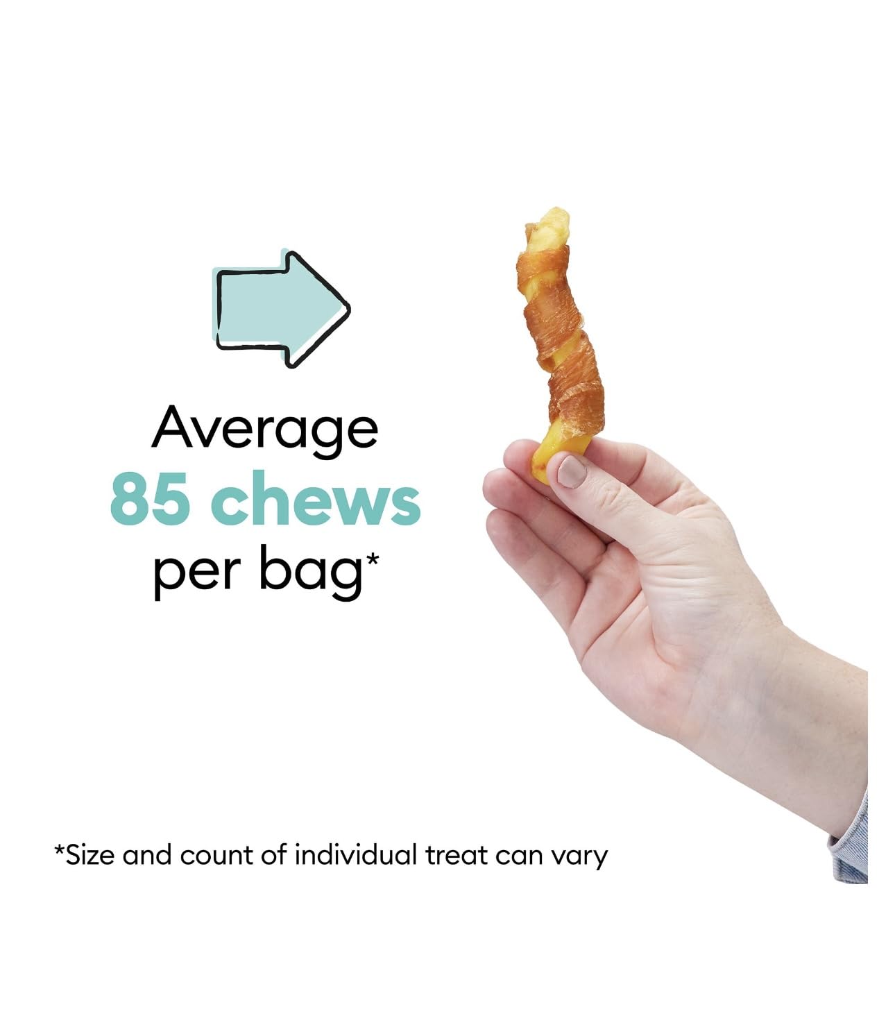 Wiggles & Wags Twists soft chewy texture makes chewing easy and enjoyable.