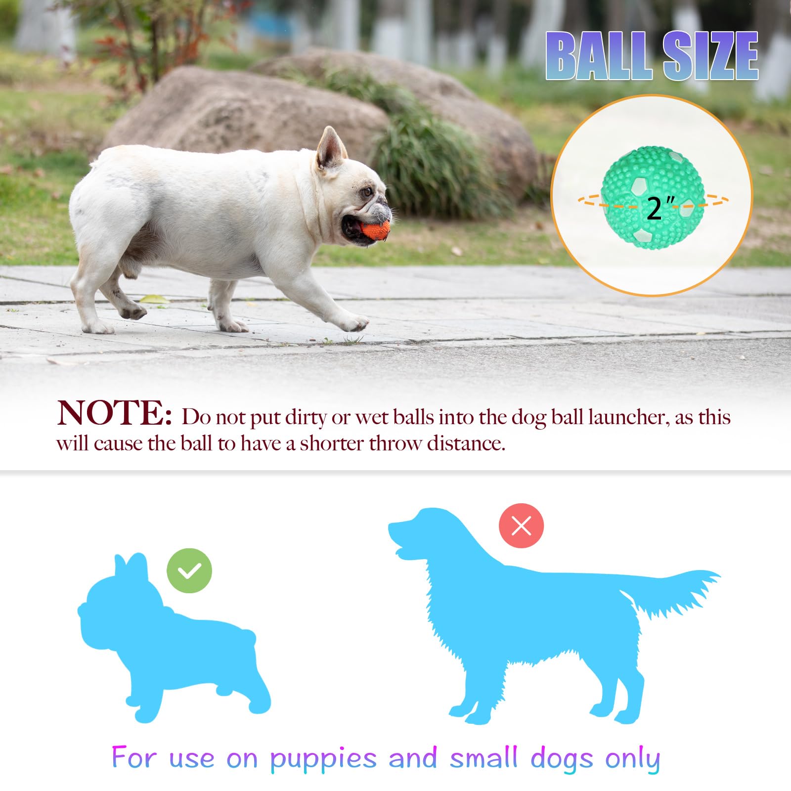 WIGGLYTAIL ball next to launcher shows compatibility for hands-free fetch