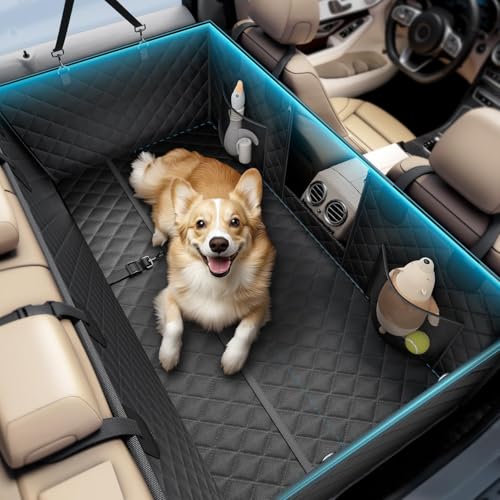 Wigoo Dog Car Seat Cover Back Seat protects upholstery on road trips.