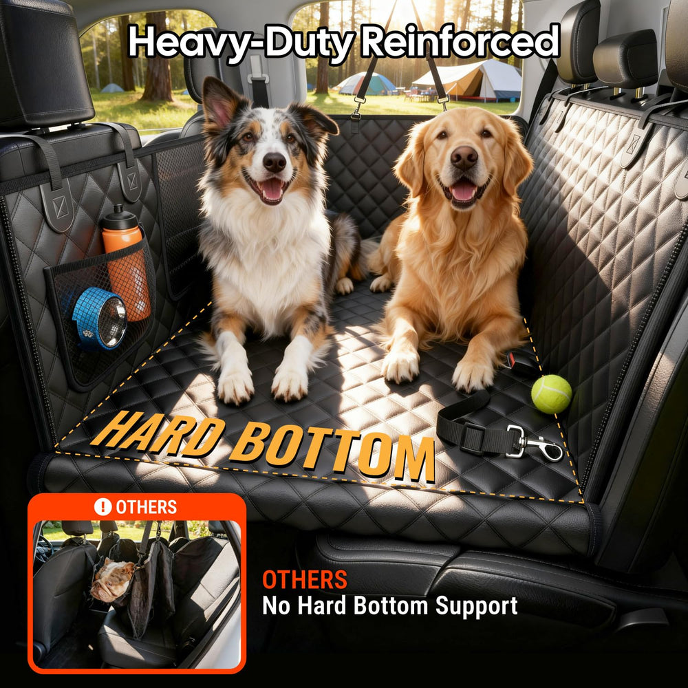 Wigoo hard-bottom seat cover provides stable space for pets to rest.