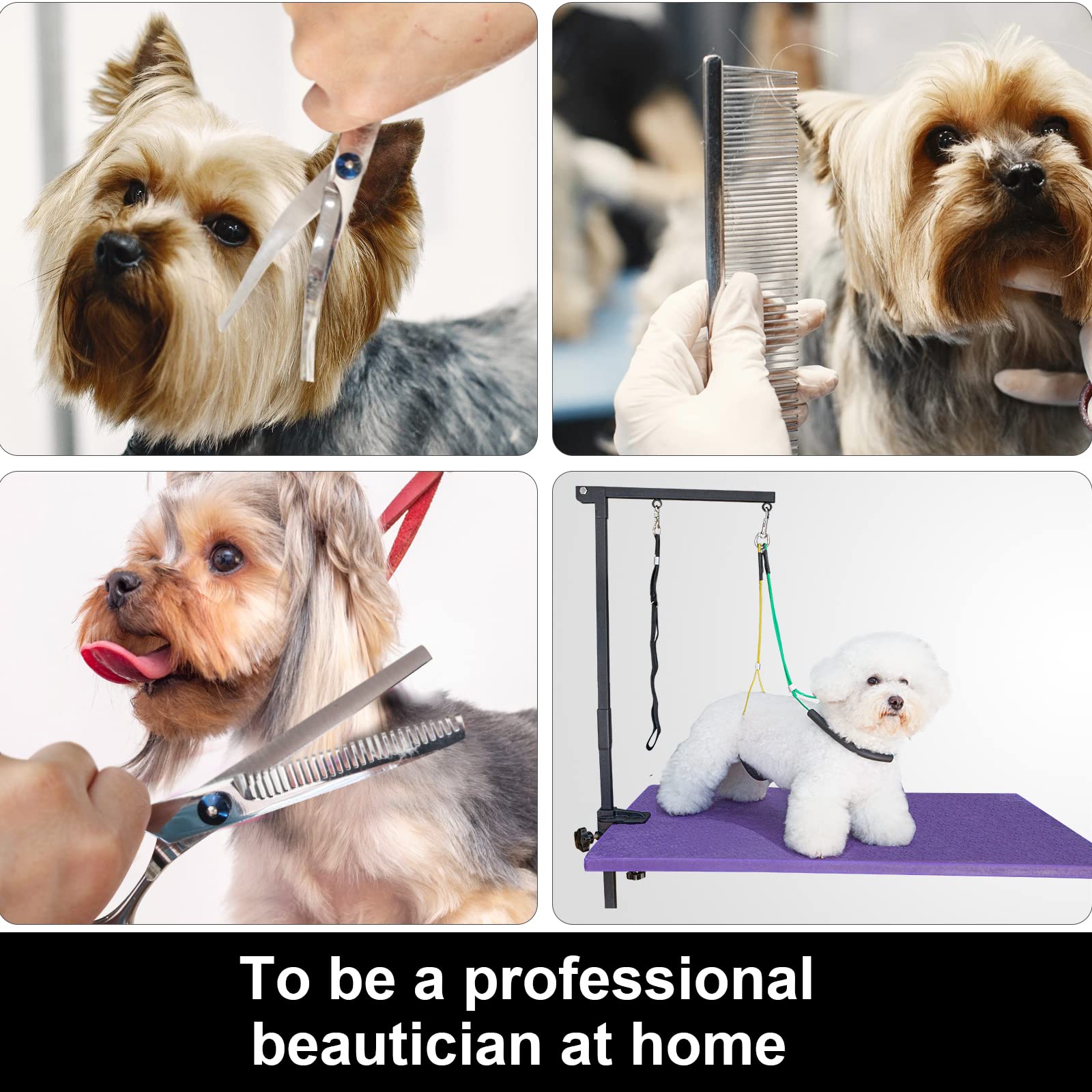 Wikdey foldable dog grooming arm folds easily for compact storage after grooming.