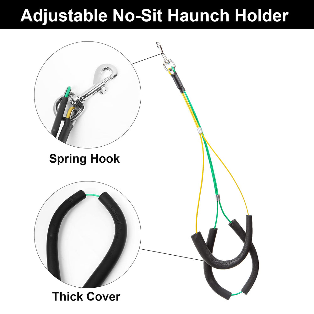 Wikdey grooming arm clamps securely to table edges for stable at-home setups.