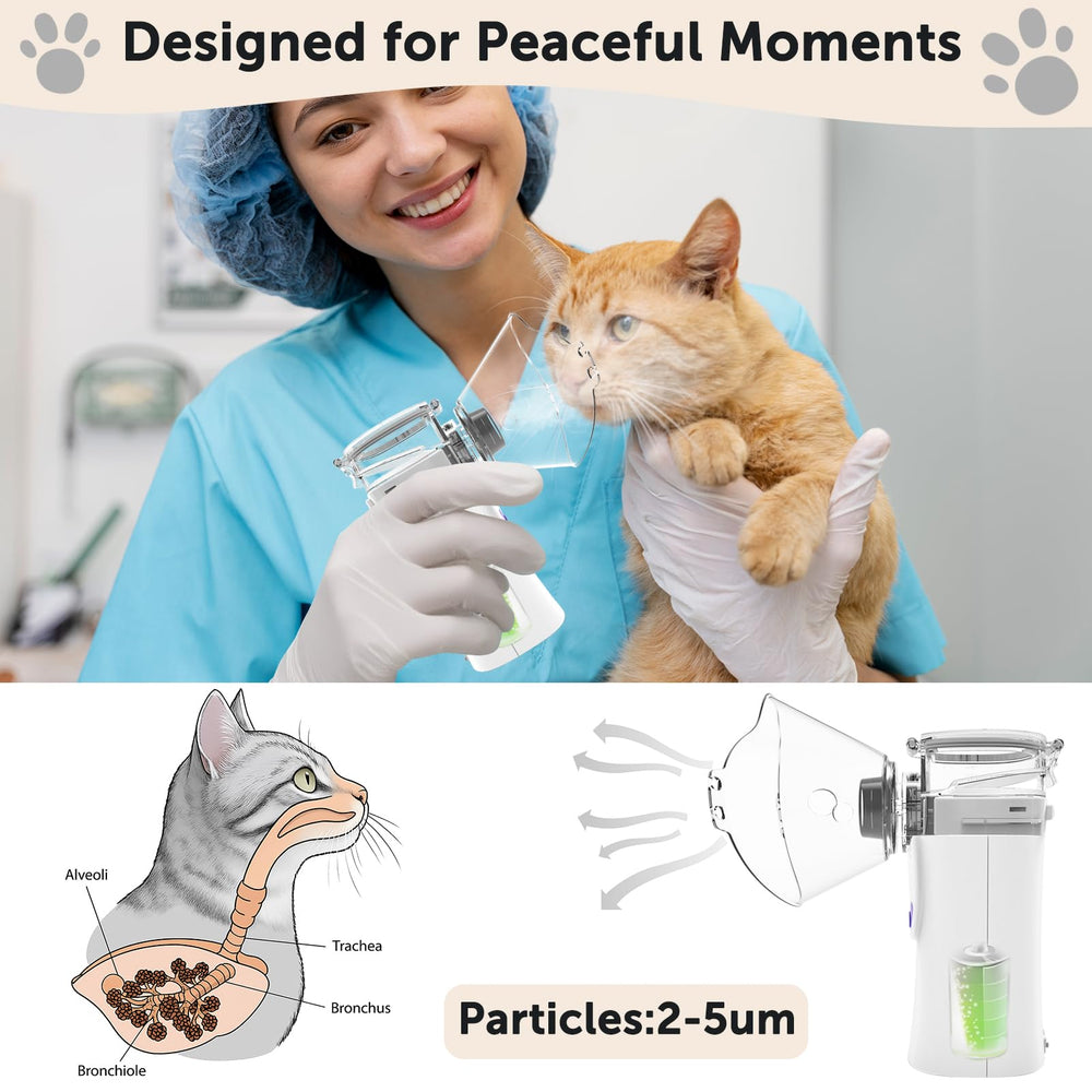 WIKSRY Cat Nebulizer compact-size, soda-can height for convenient storage