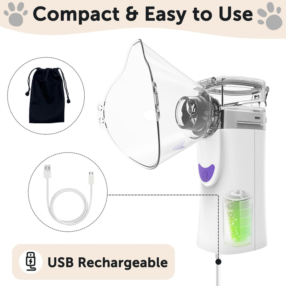 WIKSRY Cat Nebulizer ergonomic design, comfortable fit for cats