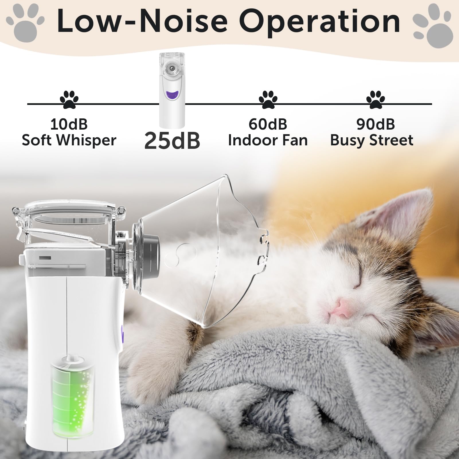 WIKSRY Cat Nebulizer on-the-go, perfect for travel or vet visits