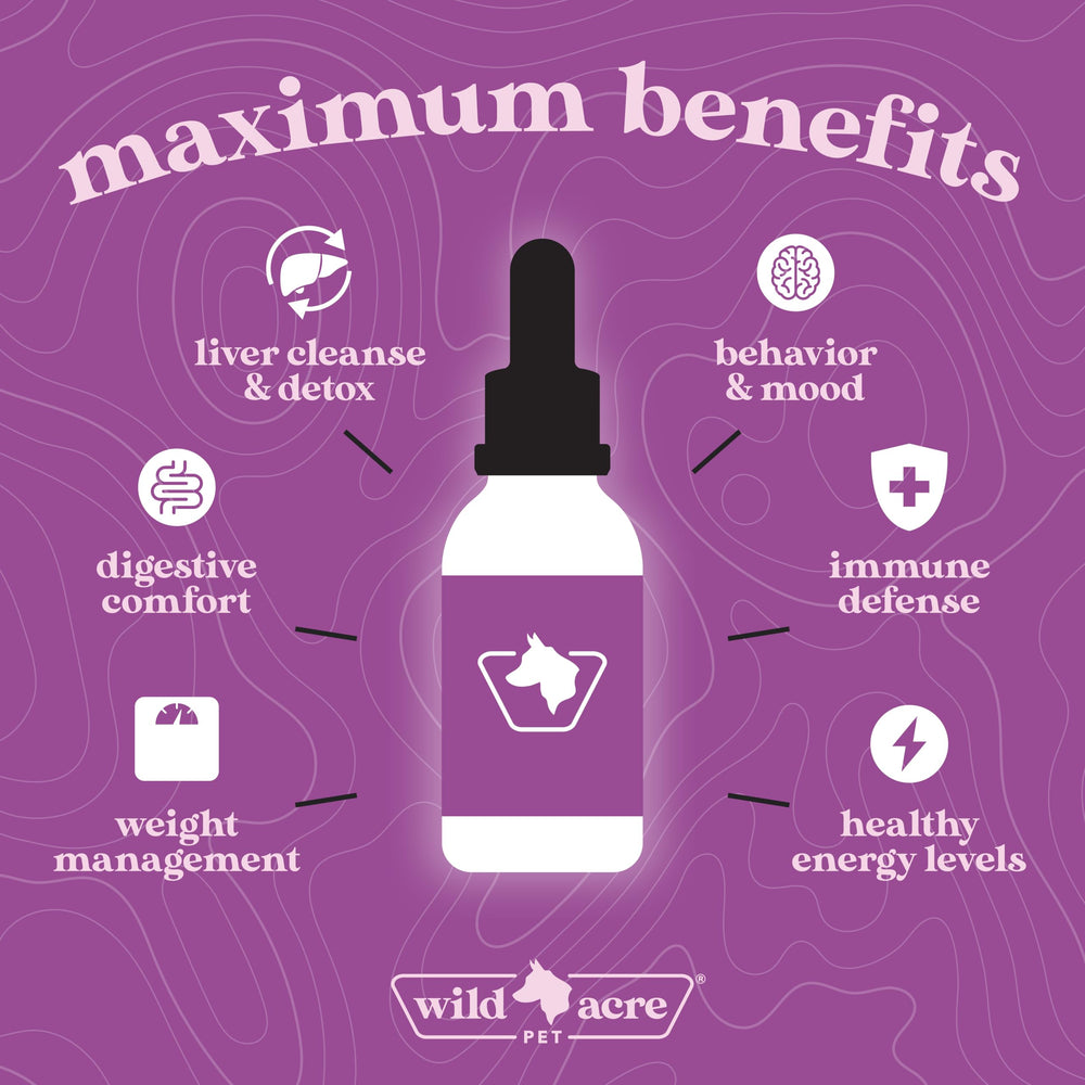 Wild Acre Milk Thistle bacon flavor label highlighting tasty supplement