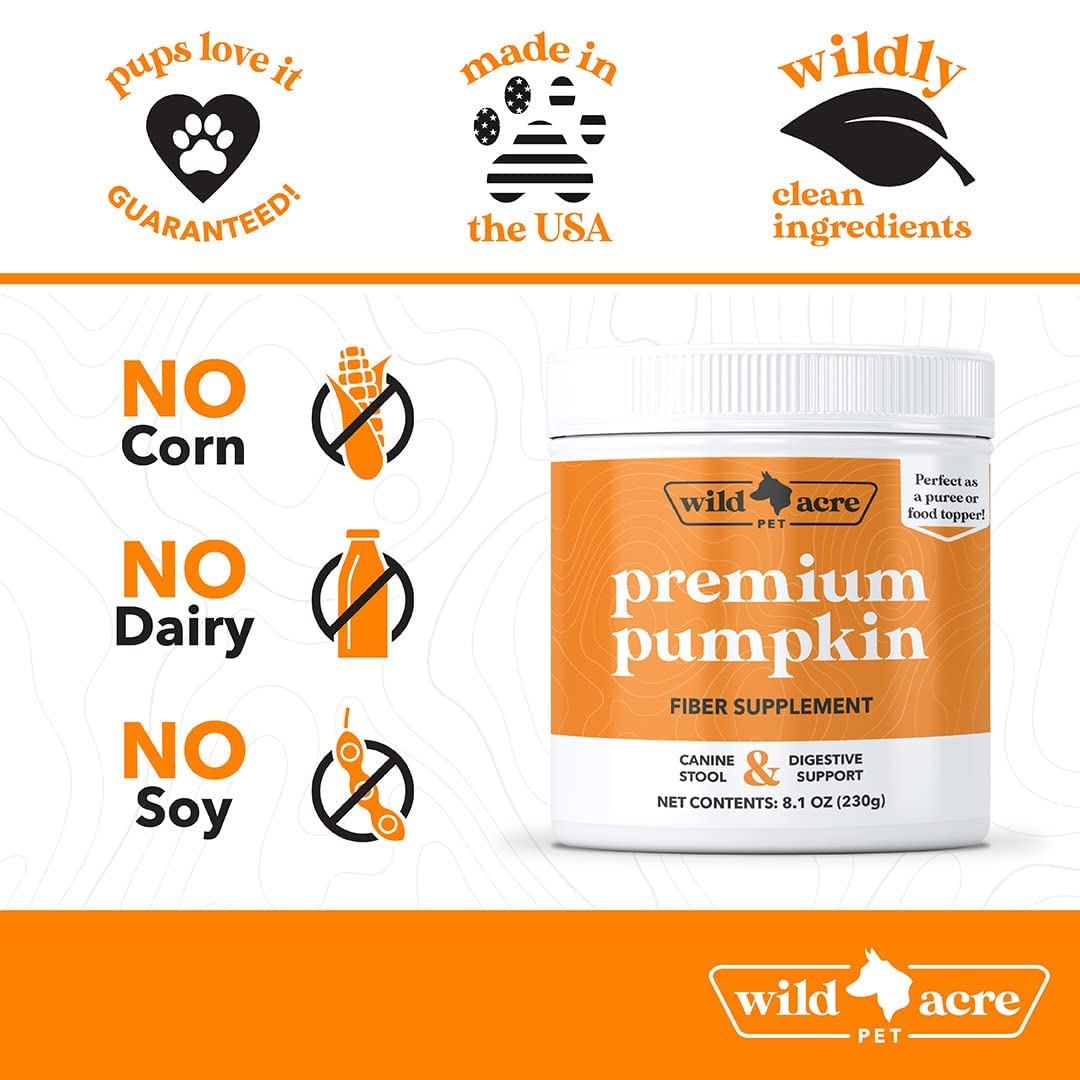 Wild Acre pumpkin powder travel-friendly packaging for on-the-go feeding