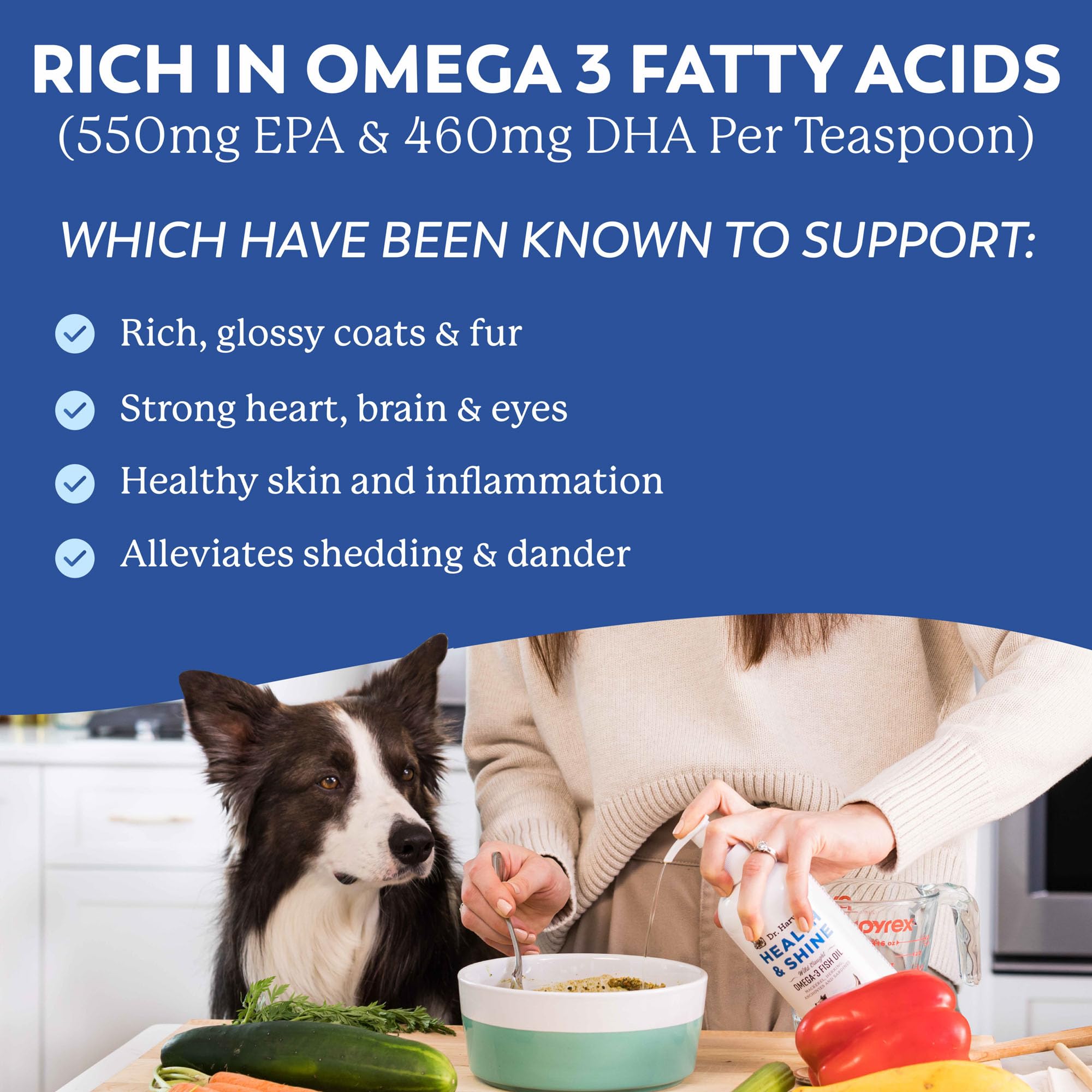Wild-caught Icelandic Omega-3 pump provides convenient daily use.