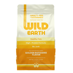 Wild Earth vegan dry dog food bag-front highlights 4-pound packaging for easy feeding
