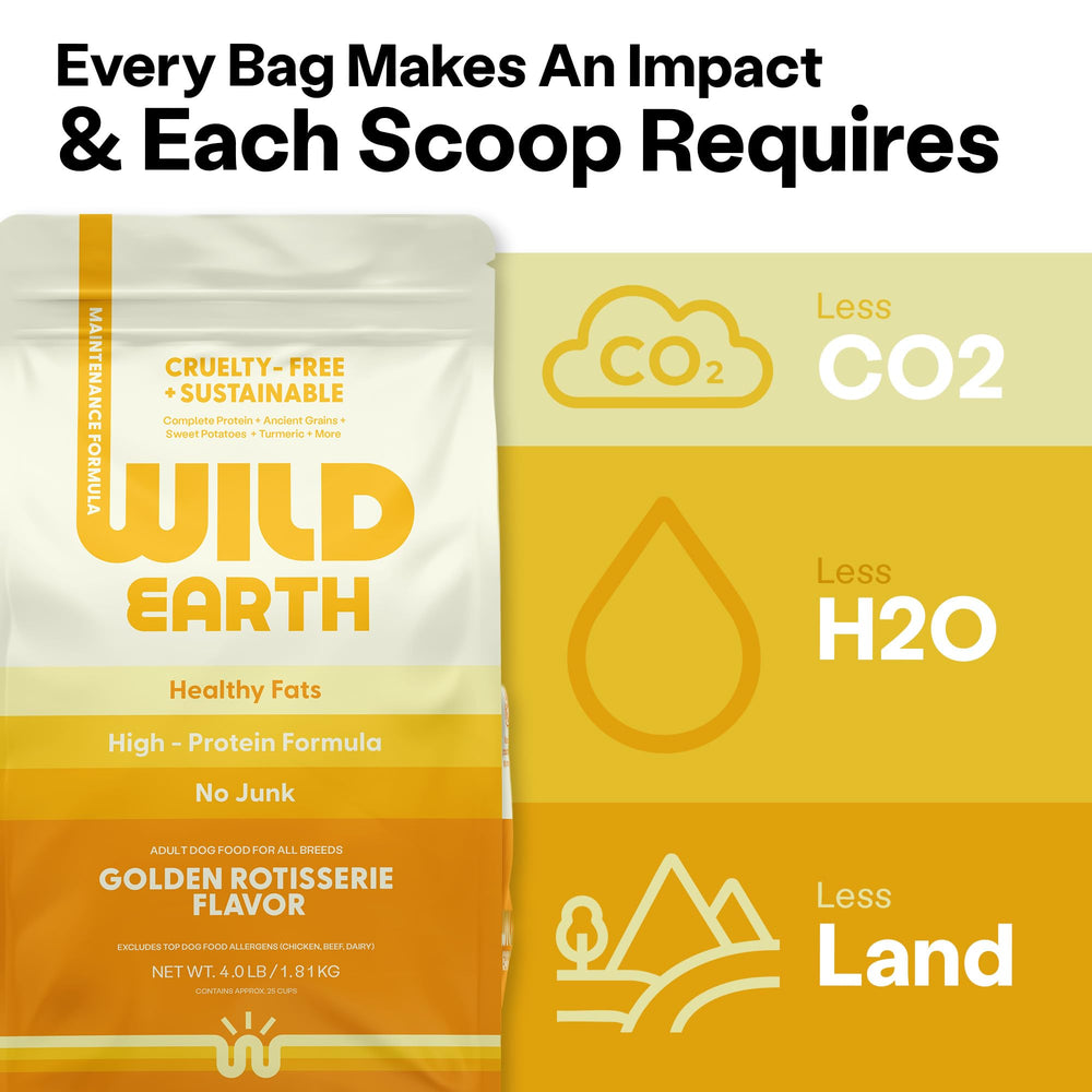 Wild Earth vegan dry dog food-classic-roast-promo shows smoky aroma