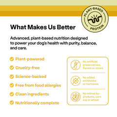 Wild Earth vegan dry dog food-ingredients-ancient-grains close-up emphasizes nutrient variety