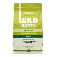 Wild Earth vegan dry dog food Performance kibble in a bowl, protein-rich energy for active dogs.