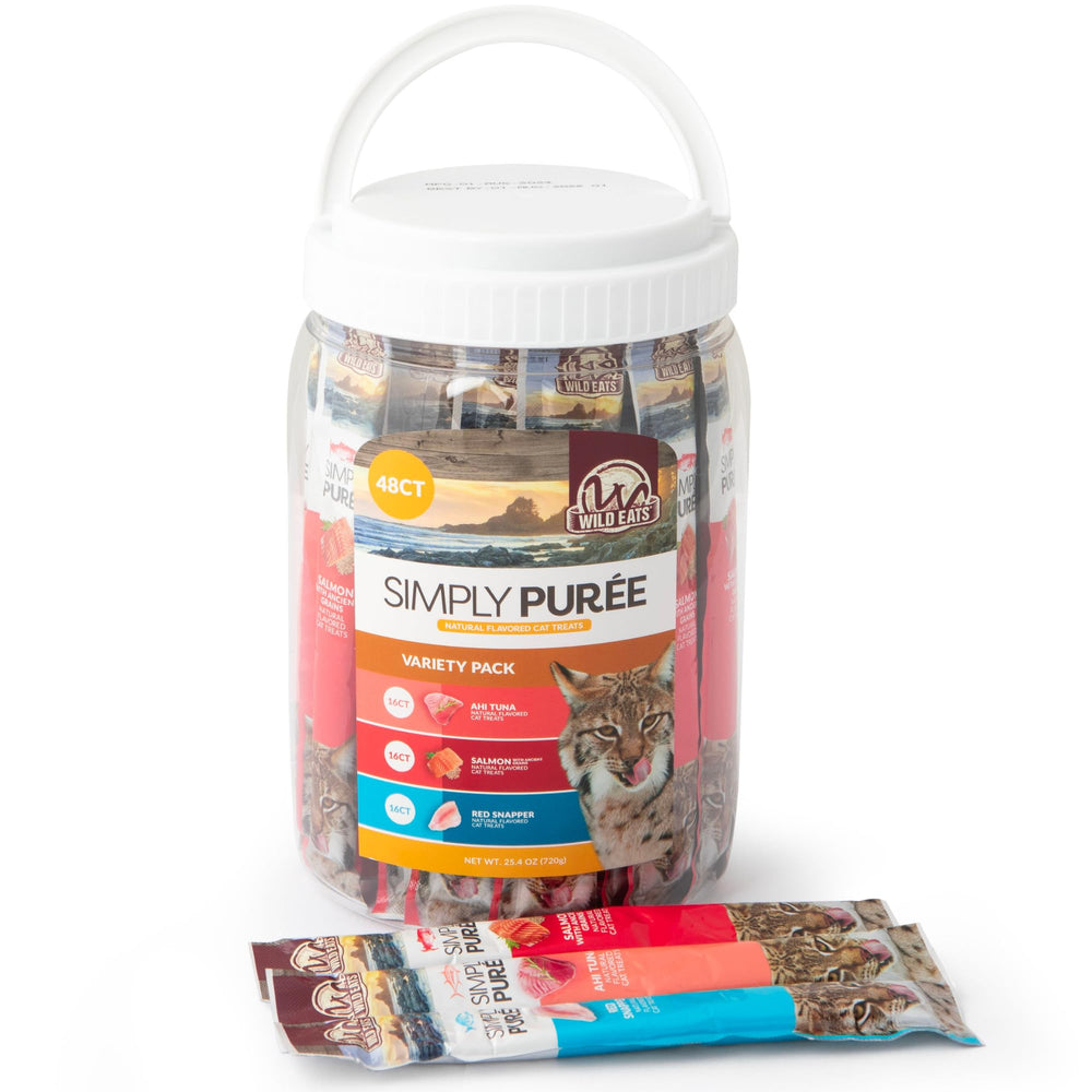 Wild Eats Simply Puree non-artificial ingredients close-up, clean nutrition for daily snacking.