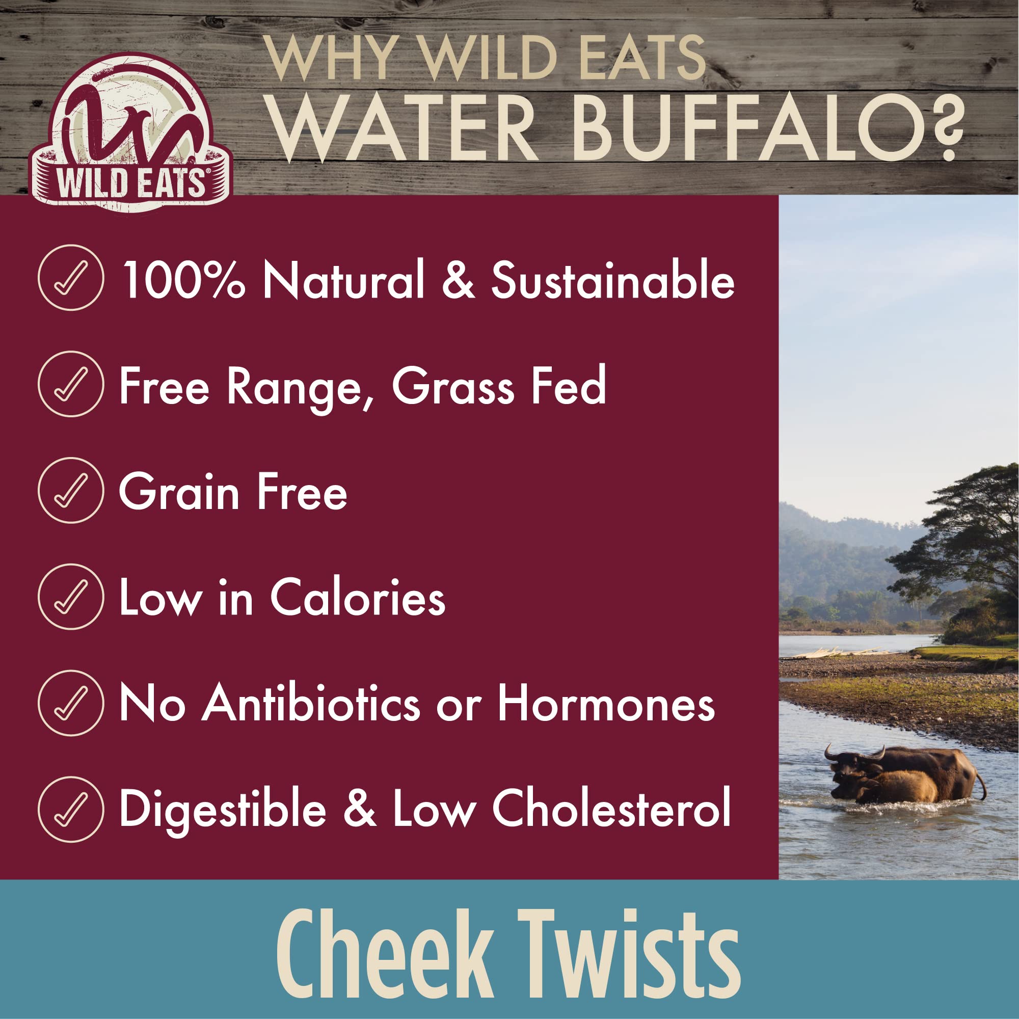 Wild Eats Water Buffalo sourcing grass-fed — sustainable protein for dogs.