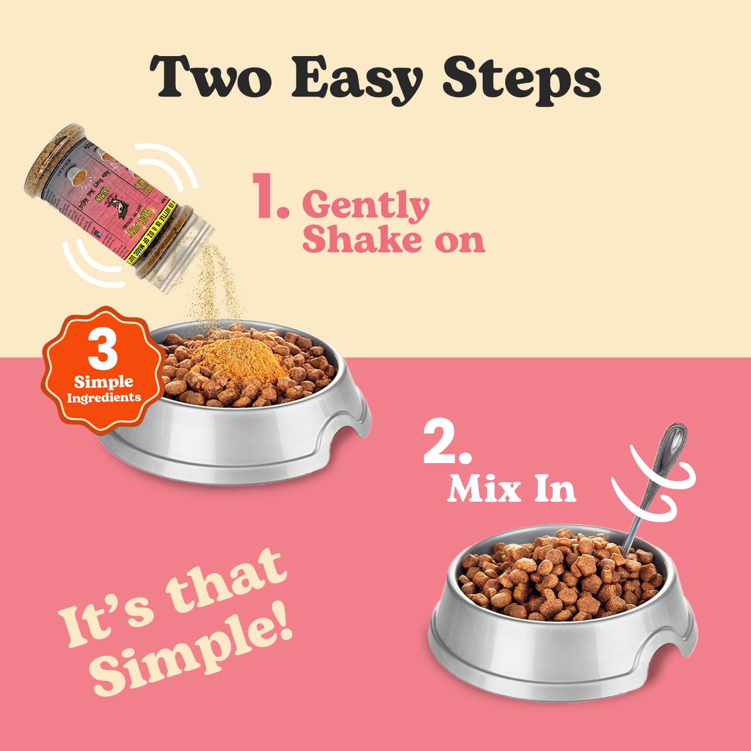 Wild Meadow Farms Magic Dust Salmon Jerky Topper gravy option improves aroma and moisture