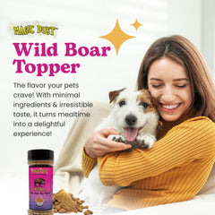 Wild Meadow Farms Magic Dust on dry food boosts flavor and variety