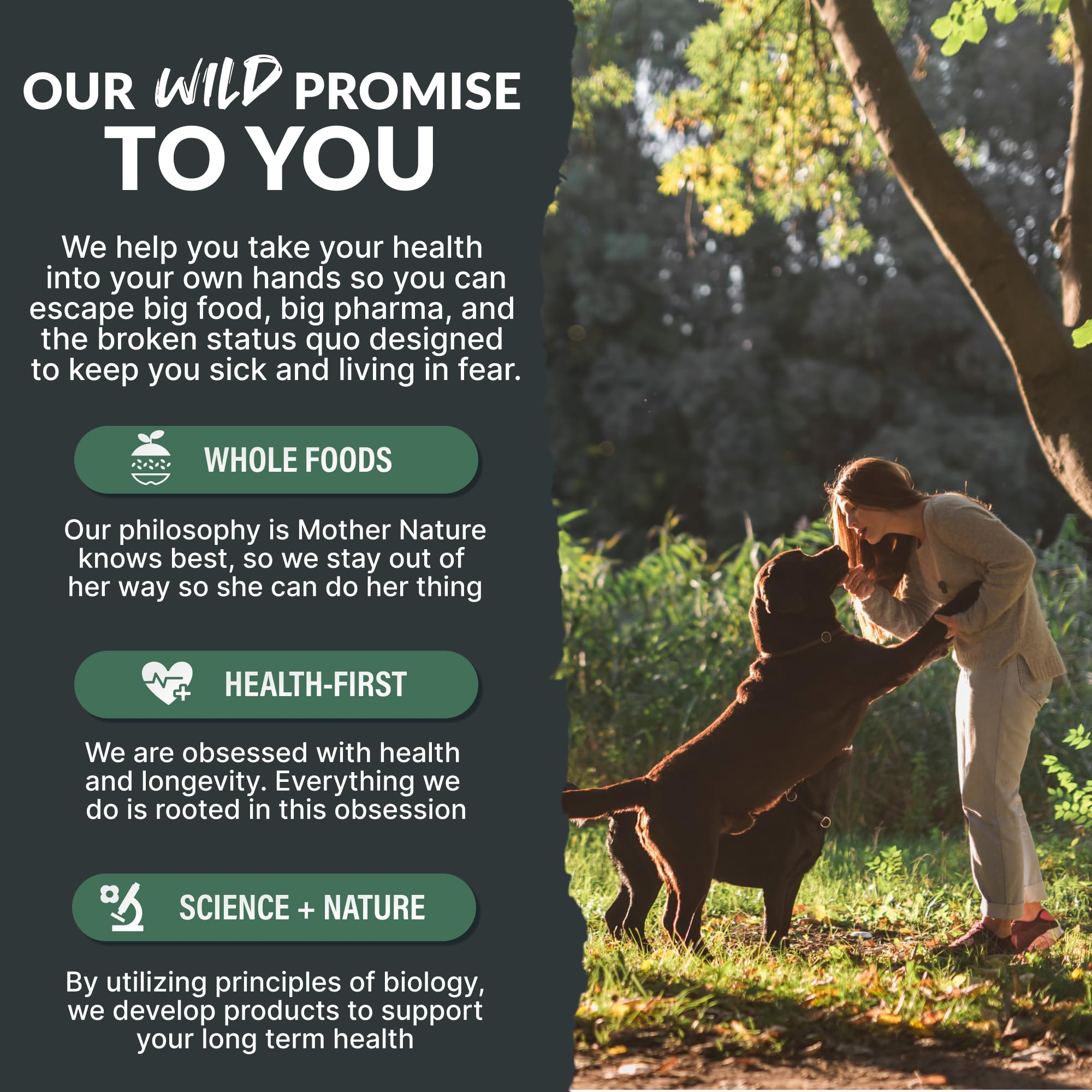 Wild Pets eco-farmed mussel packaging highlights sustainable sourcing and clean ingredients.