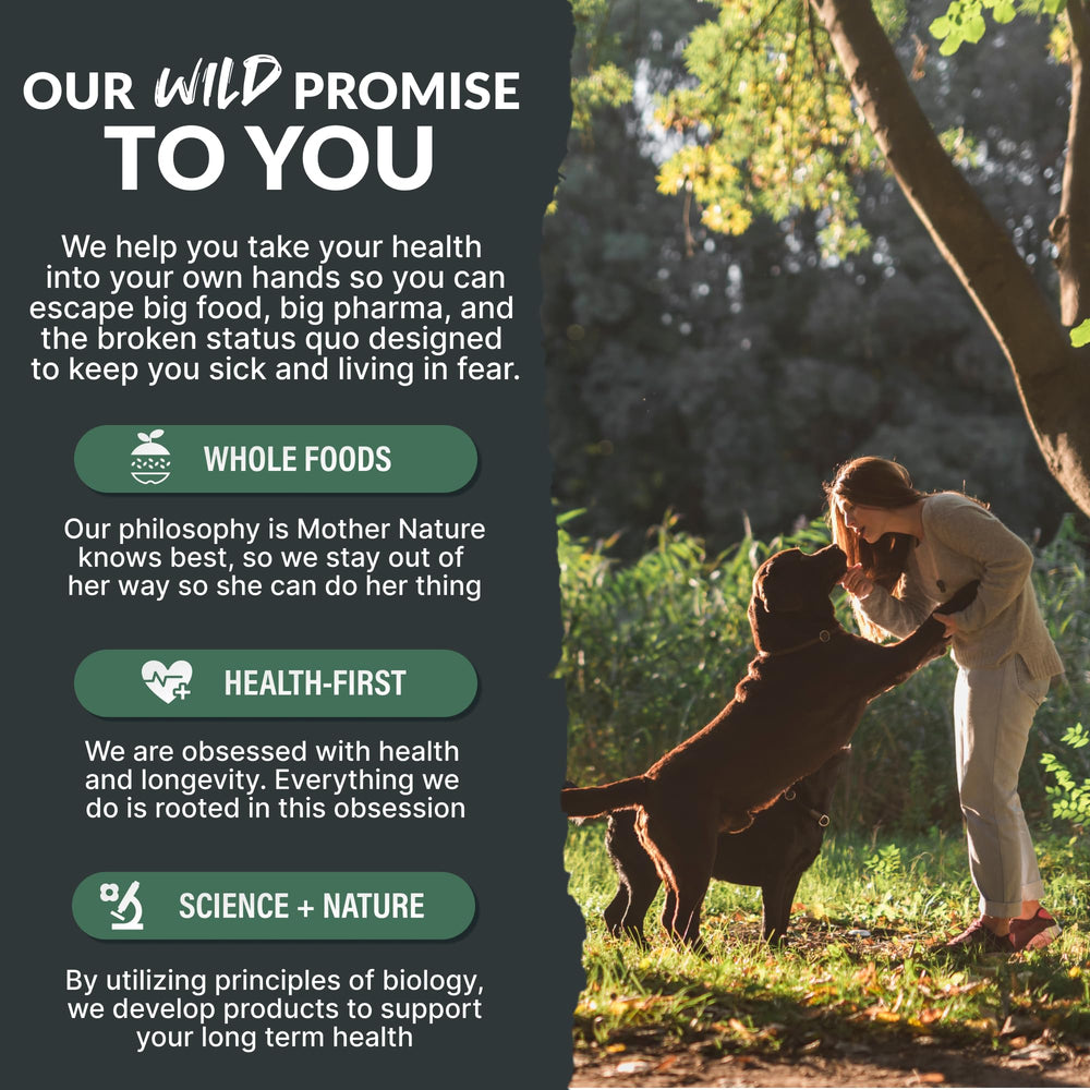 Wild Pets eco-farmed mussel packaging highlights sustainable sourcing and clean ingredients.