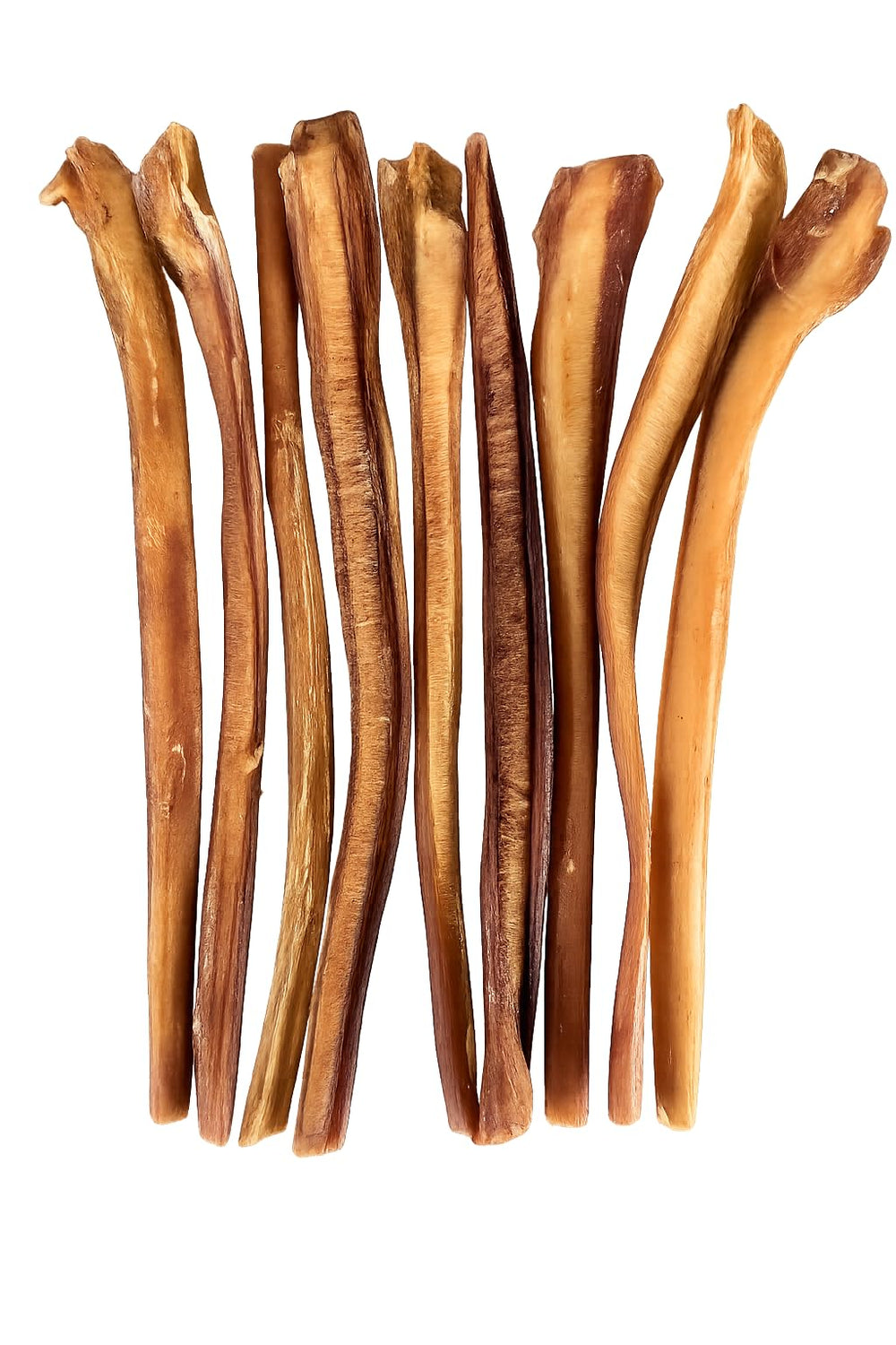 Wild Wolf half-cut bully sticks close-up texture shows irregular surface