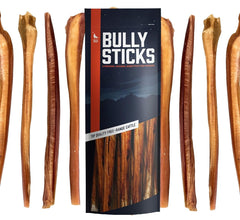 Wild Wolf half-cut bully sticks front view for small dogs with thinner chew