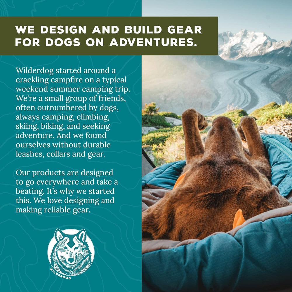 Wilderdog dog bandana lifetime warranty icon communicates lasting support for adventures