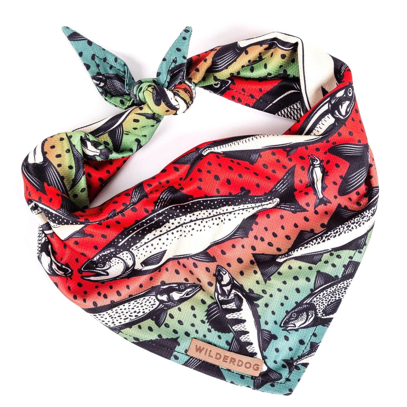 Wilderdog dog bandana soft mesh fabric for breathable comfort.