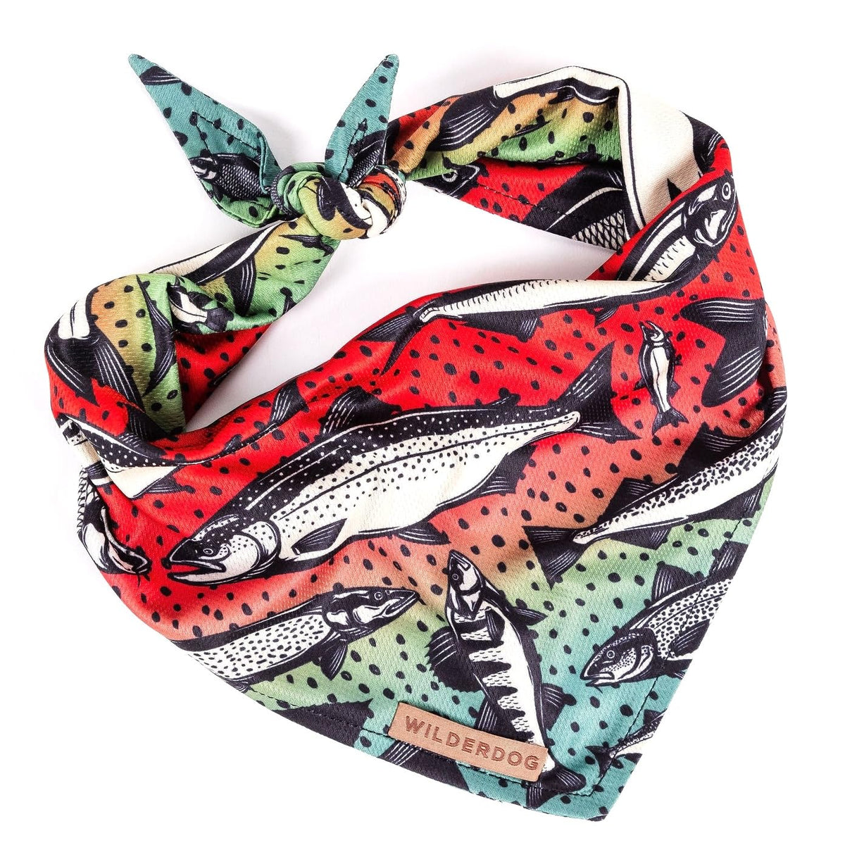 Wilderdog dog bandana soft mesh fabric for breathable comfort.
