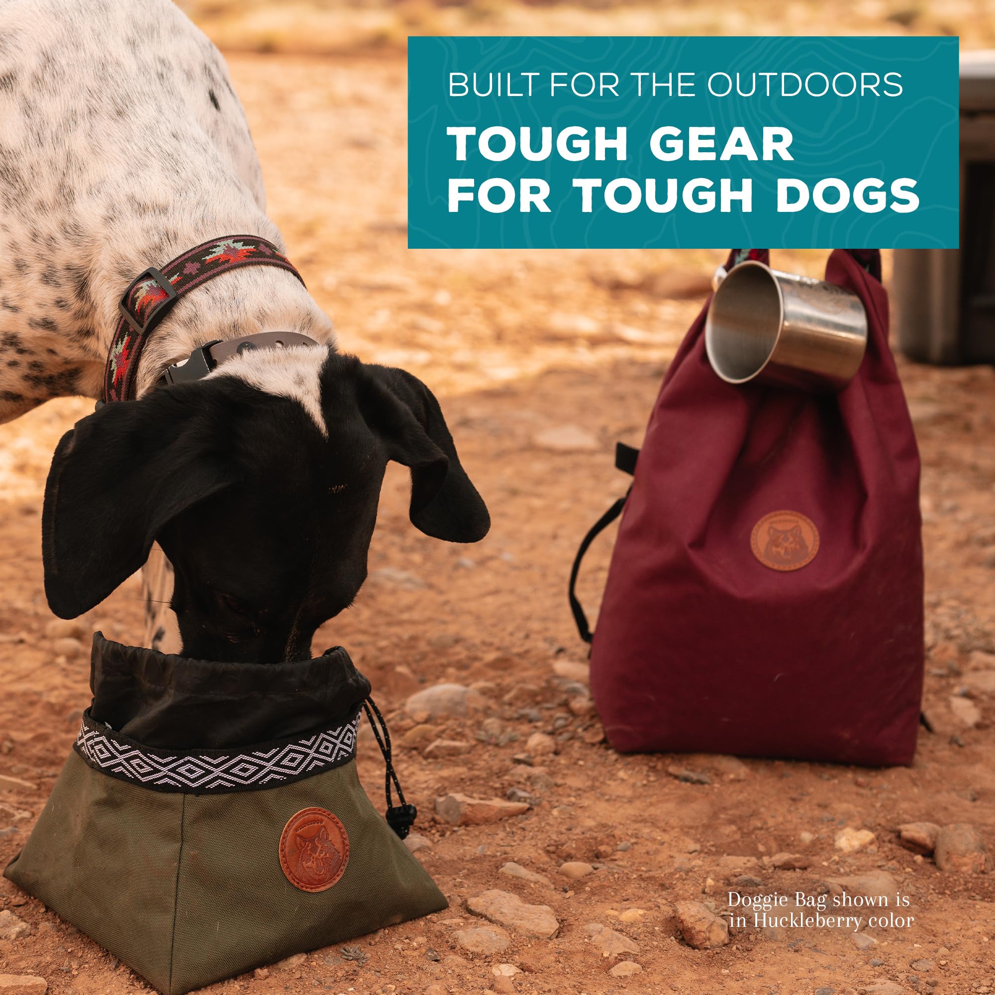 Wilderdog doggie bag stainless steel mug included for portions