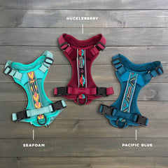 Wilderdog harness chest-back D-rings for versatile leash setups on trails
